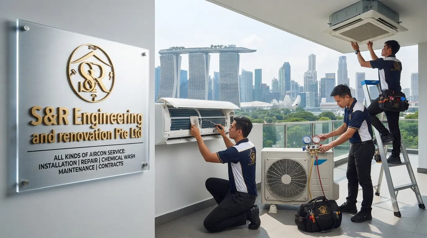 Aircon installation service in Singapore by professional technician
